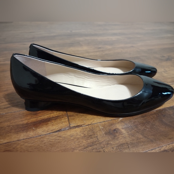 KATE SPADE Vero Cuoio round pointy toe elegant dress shoes shiny black size 7.5 - Picture 3 of 13